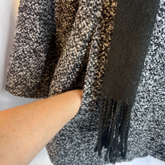 London Fog Tweed Wool Blend Peacoat w/ Scarf Single Breasted Size Large Classic - Picture 5 of 11